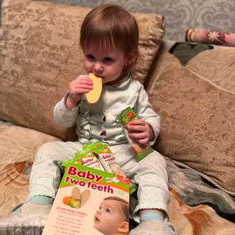 Печенье рисовое Baby two teeth со вкусом яблока и тыквы: отзыв пользователя Детский Мир