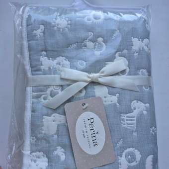 Плед Perina Зверюшки голубые 80 x 110 см: отзыв пользователя Детский Мир