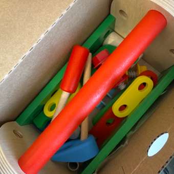 Конструктор Alatoys Ящик инструментов деревянный 19 дет.: отзыв пользователя Детский Мир