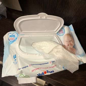 Влажные салфетки YokoSun 64 шт.: отзыв пользователя ДетМир