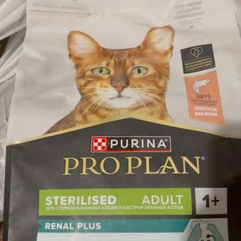 Корм сухой для кошек PRO PLAN RENAL PLUS 3 кг с лососем для стерилизованных: отзыв пользователя. Зоомагазин Зоозавр