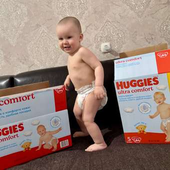 Подгузники Huggies Ultra Comfort для мальчиков 5 (12-22 кг) 84 шт.: отзыв пользователя ДетМир