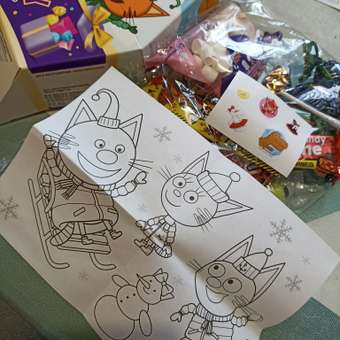 Подарочный набор Конфитрейд Candy Party Большая елка Три кота 200г: отзыв пользователя Детский Мир