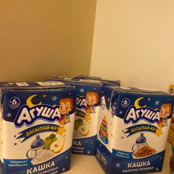 Кашка Агуша Засыпайка молочная гречка 200мл с 6месяцев: отзыв пользователя Детский Мир