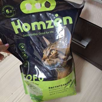 Наполнитель для кошачьего туалета Homzen Tofu Зеленый чай комкующийся 12л: отзыв пользователя. Зоомагазин Зоозавр
