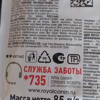 Корм для кошек ROYAL CANIN Renal with beef для поддержания функции почек 85г: отзыв пользователя. Зоомагазин Зоозавр