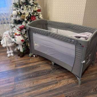 Манеж кровать Babyton Sleepy серый: отзыв пользователя Детский Мир