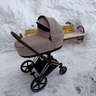 Коляска 2в1 Cybex Priam IV Rosegold Cozy Beige бежевый: отзыв пользователя Детский Мир