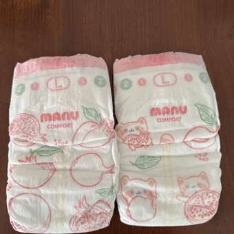 Подгузники MANU Comfort L (9-14 кг) 54 шт.: отзыв пользователя Детский Мир