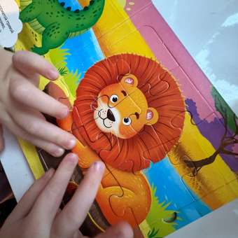 Книга Буква-ленд с пазлами «Жители зоопарка» 12 стр.: отзыв пользователя Детский Мир