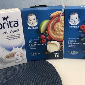 Каша молочная Gerber мультизлаковая с черникой и малиной 180г с 6месяцев: отзыв пользователя ДетМир