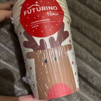 Новогодние стаканы FUTURINO Home Олени 6 шт.: отзыв пользователя Детский Мир