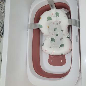 Ванночка WiMi с матрасиком, складная розовый: отзыв пользователя Детский Мир