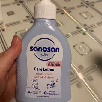 Молочко Sanosan с пантенолом 200 мл: отзыв пользователя ДетМир