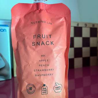 Пюре Nutrino Lab Яблоко персик клубника малина с 3 лет 200 г: отзыв пользователя Детский Мир