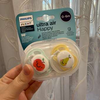 Пустышка Philips Avent от 0 мес. 2 шт.: отзыв пользователя ДетМир