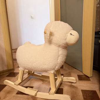 Качалка BabyGo Белая овечка лошадка: отзыв пользователя ДетМир