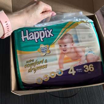 Подгузники HAPPIX Super Dry ультратонкие 4 (7-18 кг) 36 шт.: отзыв пользователя Детский Мир