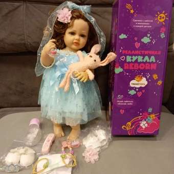 Кукла пупс TrendToys Реборн с зайкой высота 55 см: отзыв пользователя Детский Мир