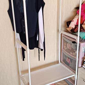 Вешалка с полками HomDoctor напольная: отзыв пользователя Детский Мир