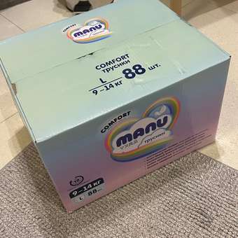 Трусики Manu Comfort L 9-14кг 88шт: отзыв пользователя Детский Мир