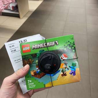 Конструктор LEGO Minecraft Болотное приключение 65 дет.: отзыв пользователя Детский Мир