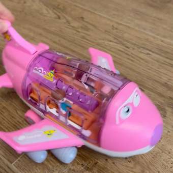 Самолет TrendToys розовый с пассажирами: отзыв пользователя Детский Мир