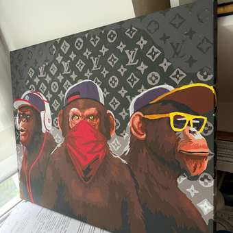 Картина по номерам Art on Canvas Три обезьяны в ассортименте: отзыв пользователя Детский Мир
