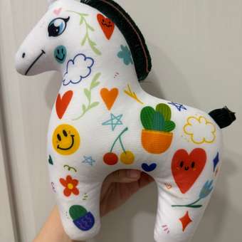 Мягкая игрушка ПК Лидер лошадка белая с зеленой гривой: отзыв пользователя Детский Мир