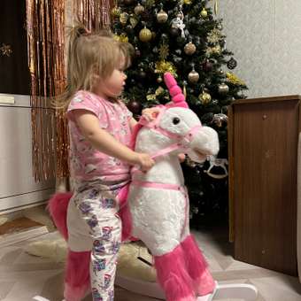 Качалка BabyGo Единорог лошадка белый: отзыв пользователя ДетМир