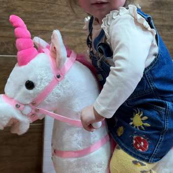 Качалка BabyGo Единорог лошадка белый: отзыв пользователя ДетМир