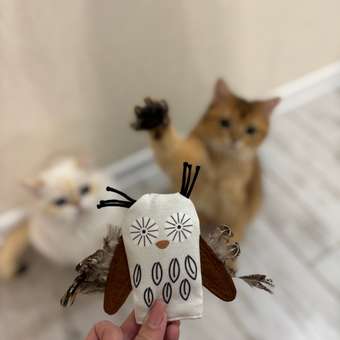 Игрушка для кошек Barbaks Белая сова с лавандой перьями и кошачьей мятой Белая 13.5*9.5см: отзыв пользователя. Зоомагазин Зоозавр
