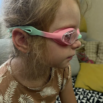 Очки для плавания детские FitSmile от 3 лет мятно-розовый цвет: отзыв пользователя Детский Мир