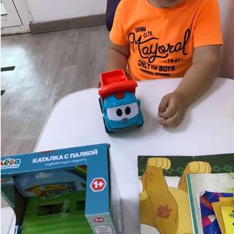 Игрушка ТОТОША каталка Грузовичок Лева на палке: отзыв пользователя Детский Мир