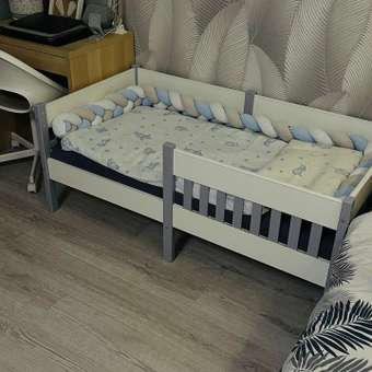 Кровать подростковая Moms charm Бортики (белый, серый): отзыв пользователя Детский Мир