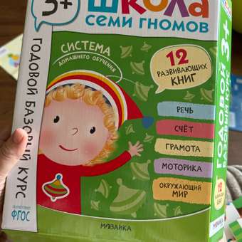 Комплект Школа Семи Гномов Базовый курс 3+ 12 книг речь мышление моторика окружающий мир: отзыв пользователя Детский Мир