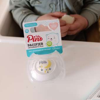 Пустышка Baby Pino силикон анатомическая, ортодонтическая от 6 мес. 1 шт.: отзыв пользователя Детский Мир