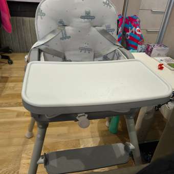 Стульчик для кормления Babyton Travel Set бустер серый: отзыв пользователя Детский Мир