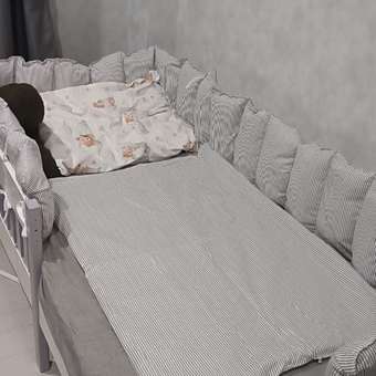 Кровать односпальная Moms charm Бортики (белый, серый): отзыв пользователя Детский Мир