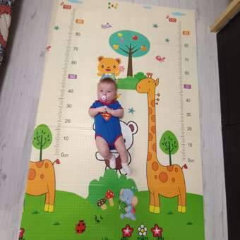 Детский складной коврик Mamagoods Жираф и зверята 120 x 180 см 1 шт.: отзыв пользователя Детский Мир