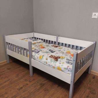 Кровать подростковая Moms charm Бортики (белый, серый): отзыв пользователя Детский Мир