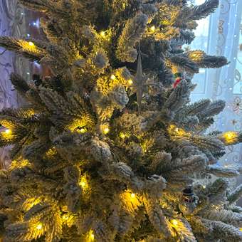 Ель Аляска заснеженная с гирляндой Империя Ёлок 180 см: отзыв пользователя Детский Мир