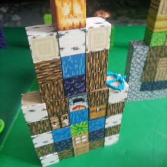 Конструктор BAZUMI магнитный кубики майнкрафт магнитный 32 дет.: отзыв пользователя Детский Мир