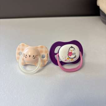 Пустышка Suavinex силикон ортодонтическая от 6 мес. 2 шт.: отзыв пользователя Детский Мир