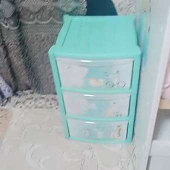 Комод Babyton на колесах 3 ящика Зеленый: отзыв пользователя ДетМир