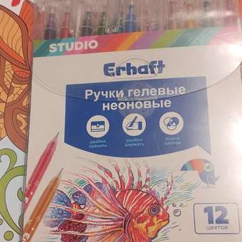 Ручка гелевая Erhaft 12 шт.: отзыв пользователя Детский Мир