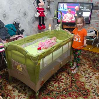 Манеж кровать Babyton Dreamy Green: отзыв пользователя Детский Мир