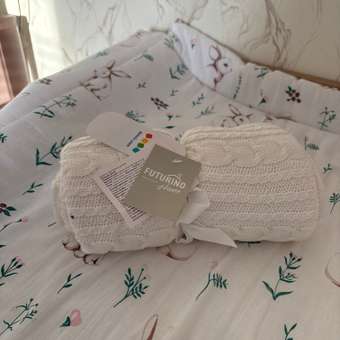 Плед FUTURINO Home с вязаным узором: отзыв пользователя Детский Мир