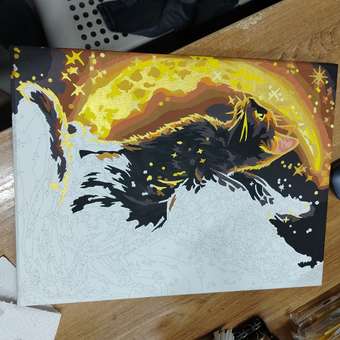 Картина по номерам Attivio Кот в ночи: отзыв пользователя Детский Мир