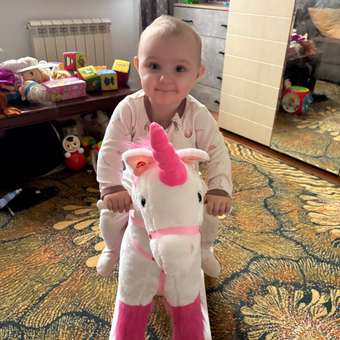 Качалка BabyGo Единорог лошадка белый: отзыв пользователя Детский Мир